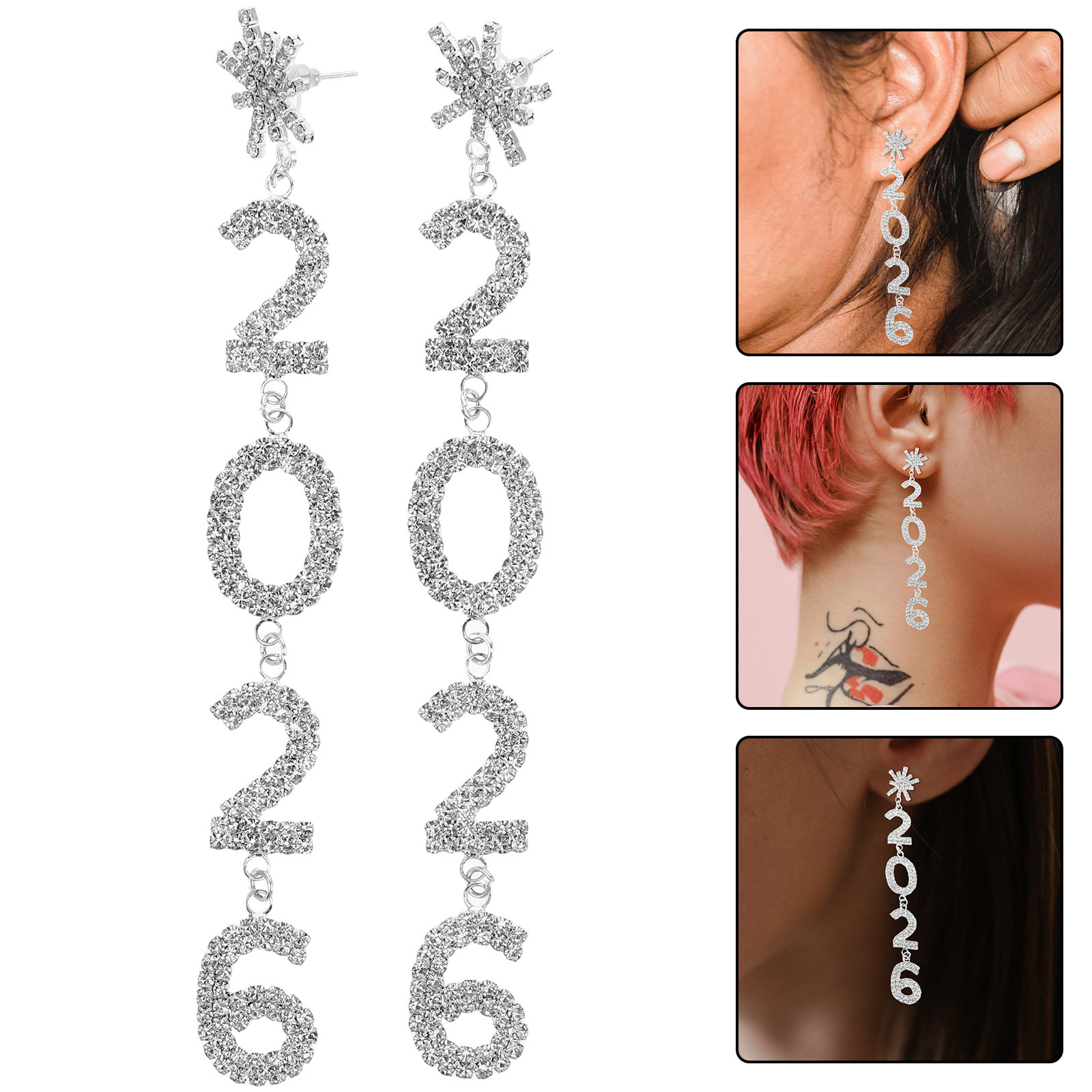 Eve Jewelry & Watches Distribuidor Oficial Rolex - 1 paire de boucles d'oreilles pendantes,
