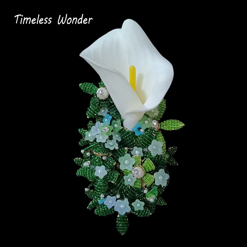 Vintage Brooch Pin - Broches fantaisie en verre tressé géométrique