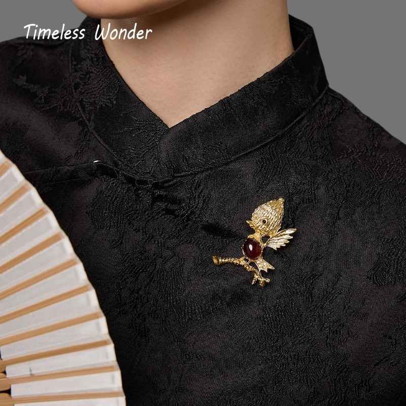 Broche oiseau en pierre géomét - Vintage Brooch Pin avis et prix