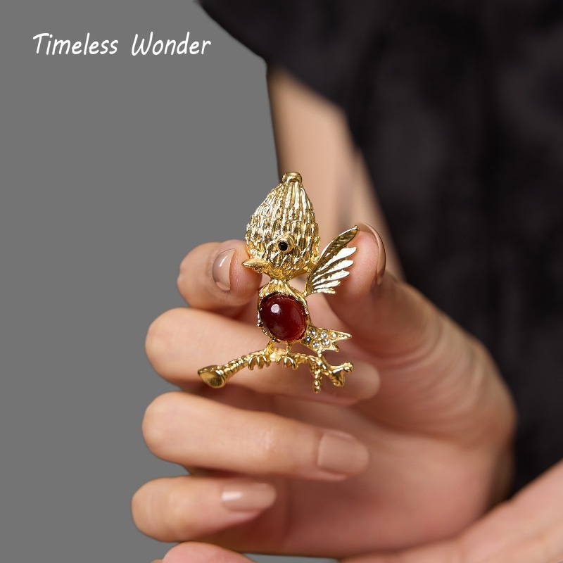 Broche oiseau en pierre géomét - Vintage Brooch Pin avis et prix